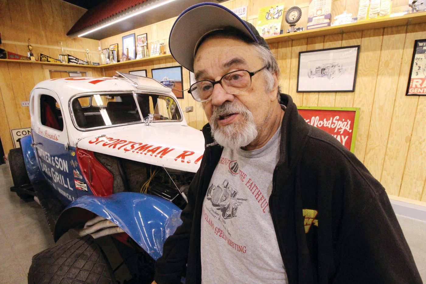 A DEVOTEE OF HISTORY: Bob Silvia, an inductee of the New England Auto Racing Hall of Fame helped find the car.